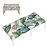 Gnostik Tropical Floral Bench Cushions for Outdoor...