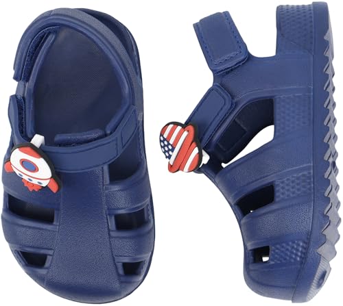 Image of ChayChax Toddler Classic Fisherman Sandals Boys Girls Closed Toe Water Pool Beach Sandal Naturally Splay