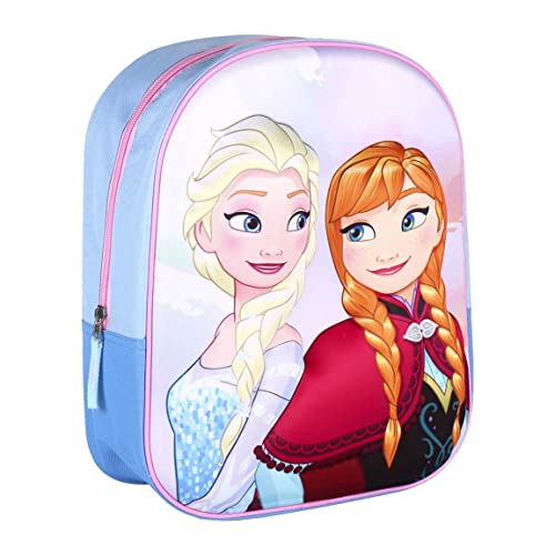 Cerdá LIFE'S LITTLE MOMENTS   Mochila 3D Infantil de Anna y Elsa Frozen de Bosillo Unico   Licencia Oficial Disney