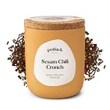 Potluck | Sesam Chili Crunch | Würzmischung für herzhafte Speisen | 65g im Keramiktopf