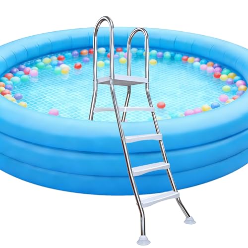 Oberirdische Schwimmbadleiter mit doppelseitigem Einstieg und rutschfestem Design für sicheren und bequemen Poolzugang