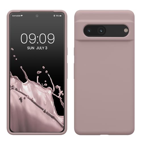 kwmobile Handyhülle für Google Pixel 7 Hülle, für Pixel 7 Case - Hülle Silikon - kabelloses Laden - Nude Lilac