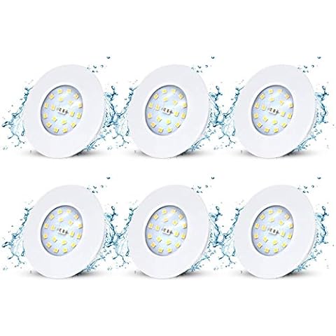 Foco LED empotrable blanco para cuarto de baño Allesgute IP44 5W Cover