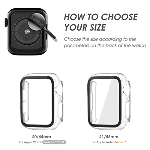 Tuocal 2 Pack Hard PC Case Compatible with iWatch 40mm 44mm Series 6/5 / 4/3 / SE - Image 2