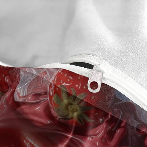 Housse de couette microfibre de qualité supérieure avec motif Red Lips imprimé 3D - 8