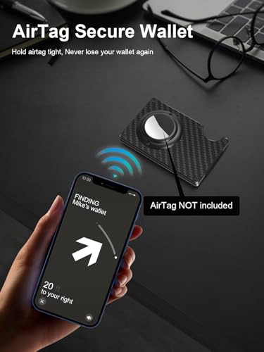 PSORLK Mens Air Tag Wallet with RFID Blocking and Business Card Holder