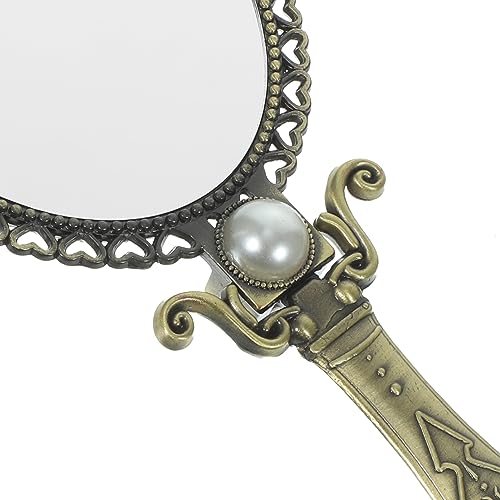 Vosarea Specchio da mano vintage ovale con manico