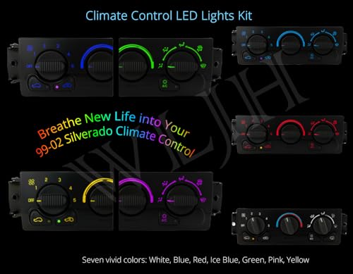 Kit de luces LED rojas para control clima AC Silverado 99-02 miniatura 3