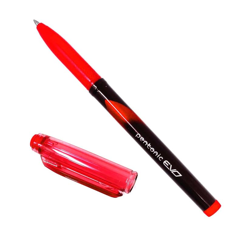 Image of Pentonic EVO 0.7 mm Gel Pen | Red Ink,Pack of 5