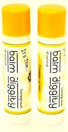 Earth's Daughter Tinted Lip Balm 4 Pack of Assorted — side view showing full product dimensions