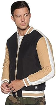 Campus sutra men brown suede windcheater outdoor bomber jacket Clearance