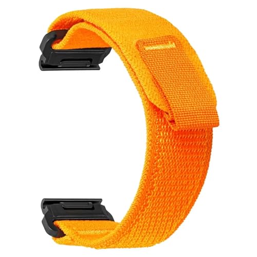 [�����ȓX] �ɓK��Garmin�E�H�b�`�o���h �i�C�����N�C�b�N�t�B�b�g 20 22 26mm�X�g���b�v Fenix 5 6 7 Tactix 7 Forerunner EPIX MARQ Enduro�ɑΉ�(Orange,26mm)