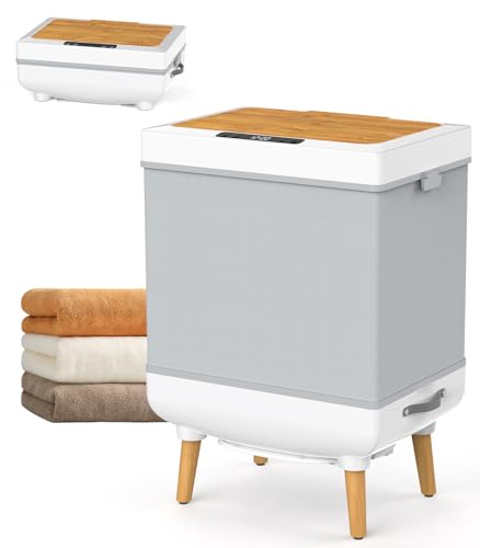 Towel Warmer, 35L Folding Hot Towel Warmer for Bathroom, Heating & Drying Modes, Timer Function, LED...