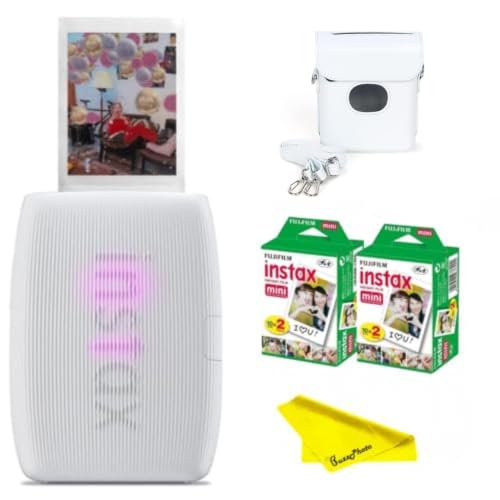 Image of Fujifilm Instax Mini Link 3 Smartphone Printer (Clay White Bundle)