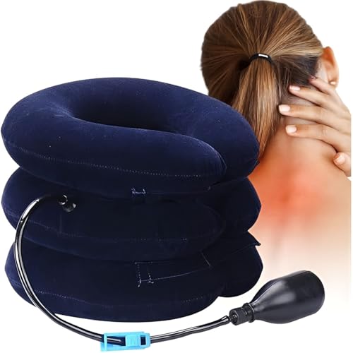 OrtoPrime Cervical Traction Device for Neck Pain – Inflatable Neck Stretcher and Neck Traction Pillow – Cervical Neck Stretcher - Neck Decompression and Posture Corrector