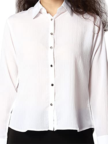 Image of Women's Regular Fit Cotton Shirt with Collar and Full-Sleeves Season | Stylish and Classy Button-Down Formal Shirt
