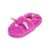Enteer Baby Girls' Kitten Slippers (9-10 M US Toddler, G-Purple)