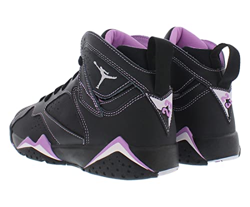 Jordan Girl\'s Air 7 Retro (Big Kid) Black/Barely Grape/Rush Fuchsia 5 Big Kid M