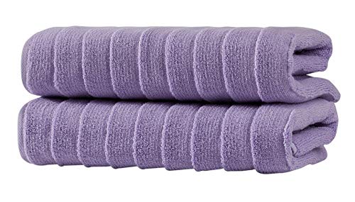 Bagno Milano Turkish Bath Towels Set - 100% Cotton Towels Velvety Soft & Ultra-Absorbent (Lilac, 2 Pcs Bath Towel Set) #TOP16