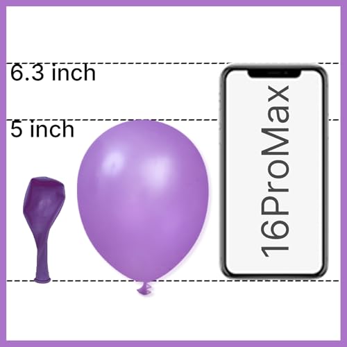 Image of PartyWoo Pearl Dark Purple Balloons 100pcs 5 Inch Pearl Royal Purple Latex Balloons for Birthday Baby Shower Graduation Anniversary Bachelorette Princess Butterfly Themed Party Decorations Purple-Y16