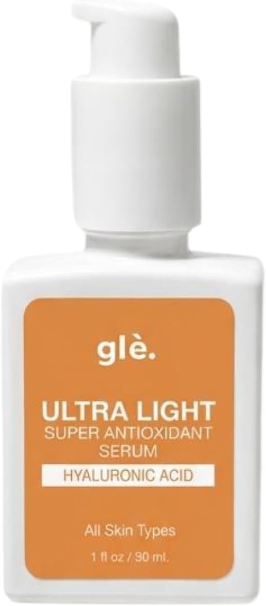 Gle Facial Super Antioxidant Serum with Hyaluronic Acid Anti-Aging serum to Reduce the Appearance of Fine Lines and Wrinkles, Hydrating and Rejuvenating For Plumper, Smoother Skin. 1 fl oz