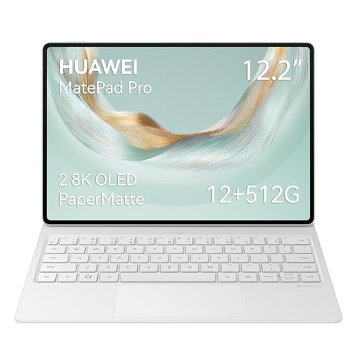 HUAWEI MatePad Pro 12.2', Tablet 12+512G, Wi-Fi, Bluetooth, Batería de 10100 mAh y Supercharge, WPS, Note, con Glide Teclado, Compatible iOS y...