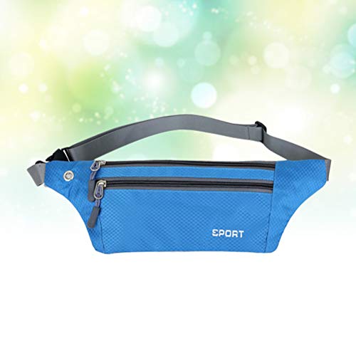 Pochete para esportes ao ar livre, pochete para corrida, caminhada, escalada, acampamento (azul cele