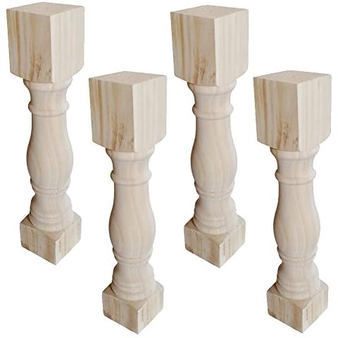 Btibpse 12.5" Traditional Bench Legs Unfinished Coffee Table Legs, TV Bench Leg, Set of 4 Cover