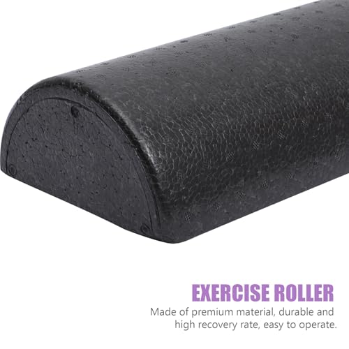 Epp Foam Yoga Roller Black 60cm Half-Round Smooth Exercise Roller para masaje muscular y alivio de espalda miniatura 7