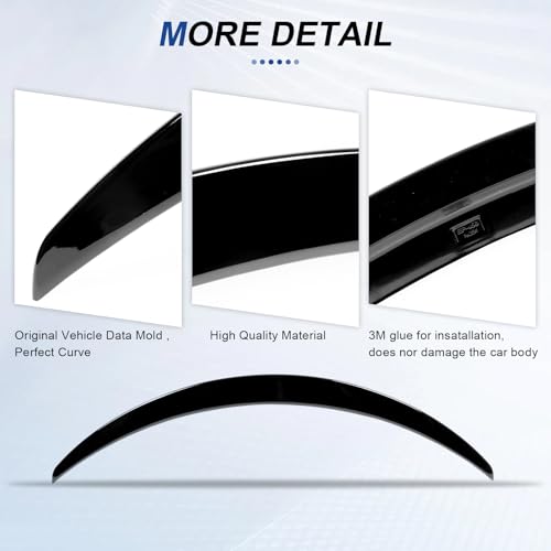 BDBO Rear Spoiler Wings for Mercedes Benz C Class W205 2015-2021 2-Door C63 C160 C180 C200 C250 C300 C400 C450 C43 AMG Trunk Spoiler Wing Trunk Tail Rear Trunk Lid,Glossy Black - AMG Style by BDBO - Image 4