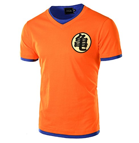 CHENMA Hommes 100% Coton Cosplay Goku Pull-Over Slim Fit T-Shirt Cover