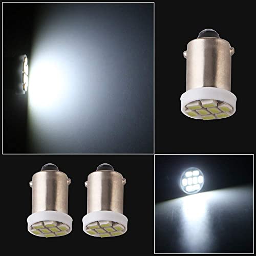 Grandview Ba9 Ba9S 53 57 1895 64111 White Car Vehicle Ba9S White Super Bright Led Bulbs Used For Side Door Courtesy Lights Map Lights - Pack Of 10 #TOP2