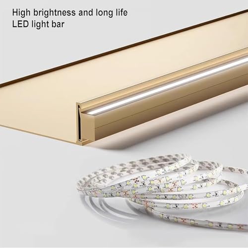 Présentoir suspendu avec éclairage LED 120cm pour déco moderne