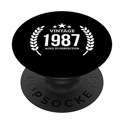 35 cumpleaños 35 años Bday Present 1987 Regalos de cumpleaños PopSockets PopGrip Intercambiable