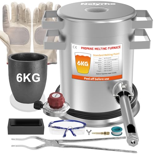 Nelyrho 6KG Melting Furnace Kit and Ingot Mold 1kg Bundle