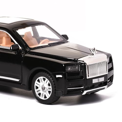 Image of Braintastic 1:32 Diecast Rolls Royce Alloy Metal Pull Back Die-Cast Carwith Sound Light for Kids Best Gifts Toys for Kids Boys (Rolls Royce Black)