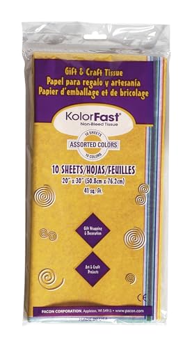 KolorFast KolorFast Tissue Paper Assortment, 10 Sheets