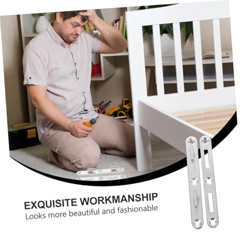 Fixations Charnières pour Barres de Lit en Acier Renforcé - Lot de 6