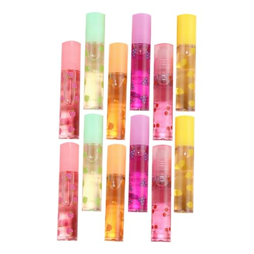 UKCOCO 12 piezas Brillo Labial Transparente Hidratante y Protector sin Color Ligera y Nutritiva Portátil para Cuidado de Labios Secos y Agrietados para Diario