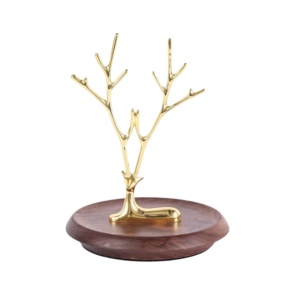CTRLZS Earring Hanging Organizer Jewelry Holder Stand Deer for Rings,Necklaces,Bracelets Gold