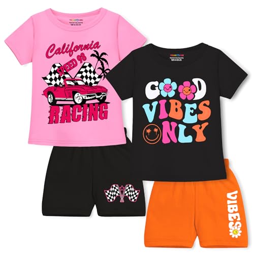 Image of Trampoline Girls Pack of 2 Printed T-shirt With Shorts