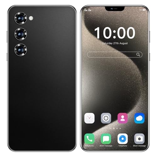 Generico S24U Cellular Phone, AI Smartphone,Unlocked Android,6800mAh Battery, 6.8' HD+120Hz Smartphone, 108MP Zoom Camera,Supports facial recognition, WIFI, BT, FM, NFC, GPS, OTG (BLACK)