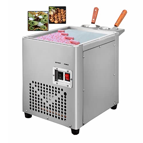▶ [macchina gelato Materiale]: la macchina del gelato è realizzata in acciaio inossidabile di alta qualità.Ha un aspetto squisito, resistente e non è facile da deformare e sbiadire.C'è una funzione di rimozione della crema.