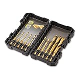 Duraderos y robustos DeWalt DT50050-QZ Juego de 10 Brocas de Impacto Titanium diámetro de 3, Arándano
