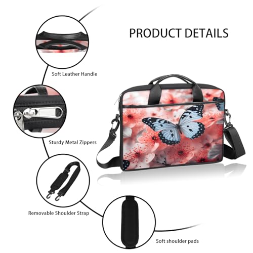 Funda para portátil floral con asas 15 pulgadas miniatura 4