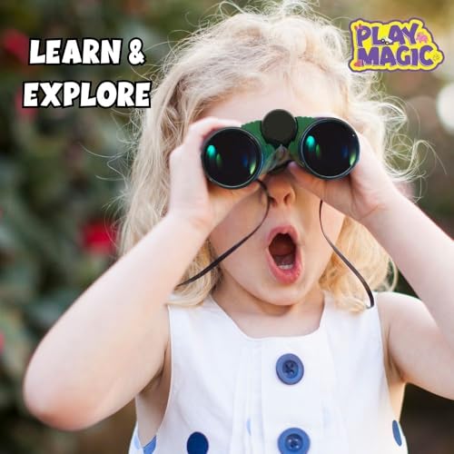 PlayMagic Binocular|Army Style Folding Telescop Toy|Compass & Neck String Included|Long Distance Vision|Adventure and Birdwatching Toy|Spy Toy|Birthday Gift for Kids 3 yr+|Made in India|Assorted - Image 4 thumbnail