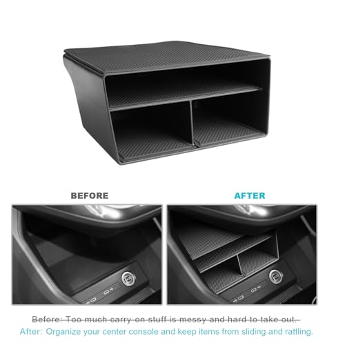 CDEFG Kompatibel mit Audi Q4 e-Tron 2023 2024 2025 2022 Mittelkonsole Organizer Aufbewahrungsbox Auto Center Console Tray Q4 Sportback e-Tron Zubehör
