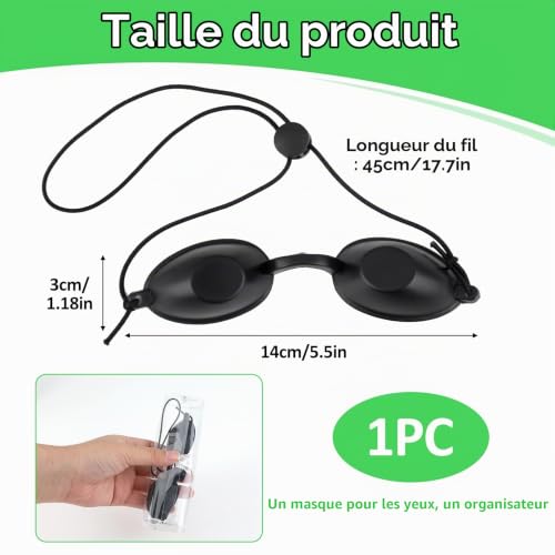 Lunettes de Protection pour Bronzage et Soins Esthétiques, Silicone Souple – vue 2