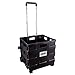AWN Einkaufstrolley Klappbar mit Rollen Transportwagen klappbart Trolley Box mit Griff Verstellbar Klappbox Transportkiste Einkaufs Trolli Klapp Trolley HBT: 35x32x28 cm schwarz