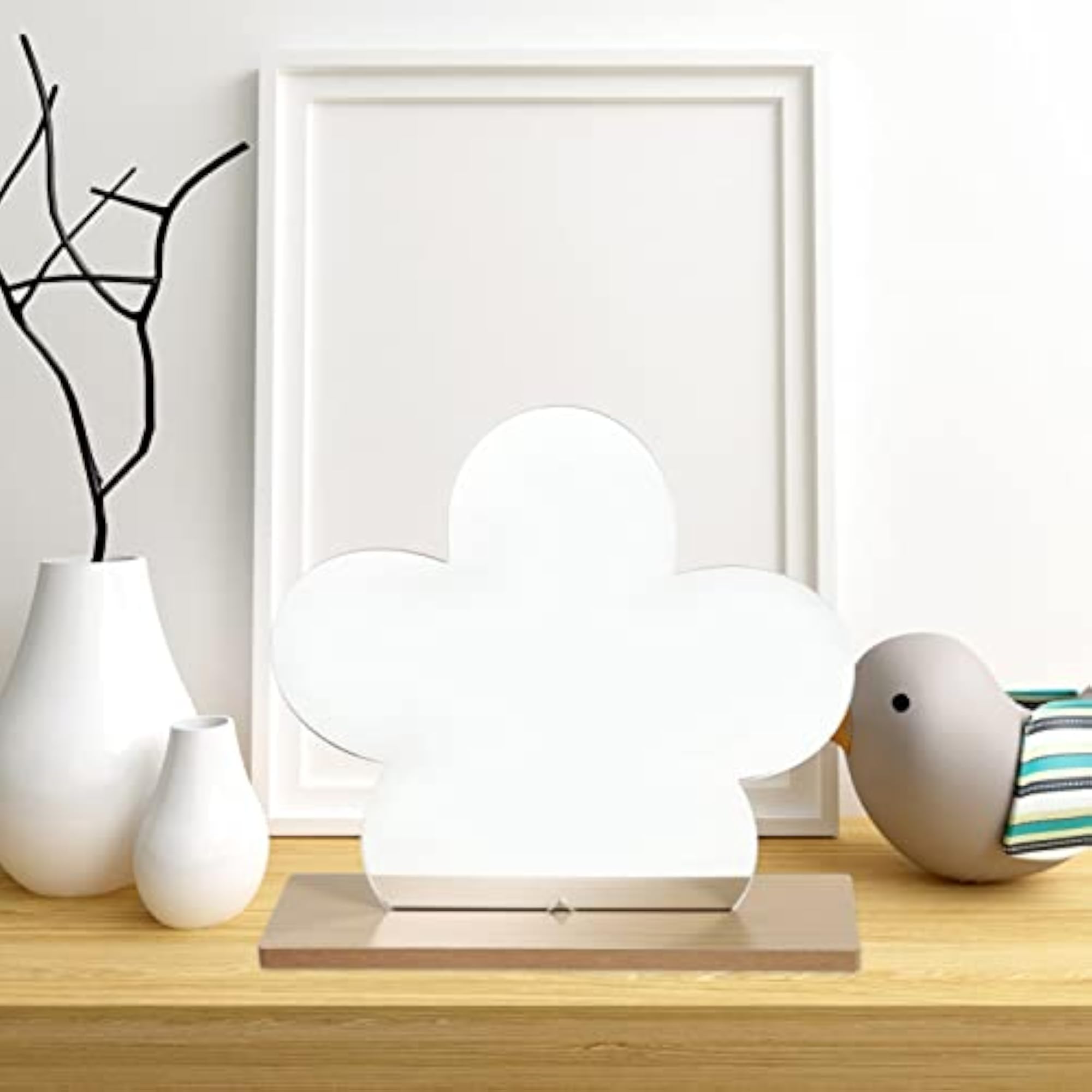Aesthetic Vanity Mirror Flower Shaped Tabletop Cosmetic Mirror
